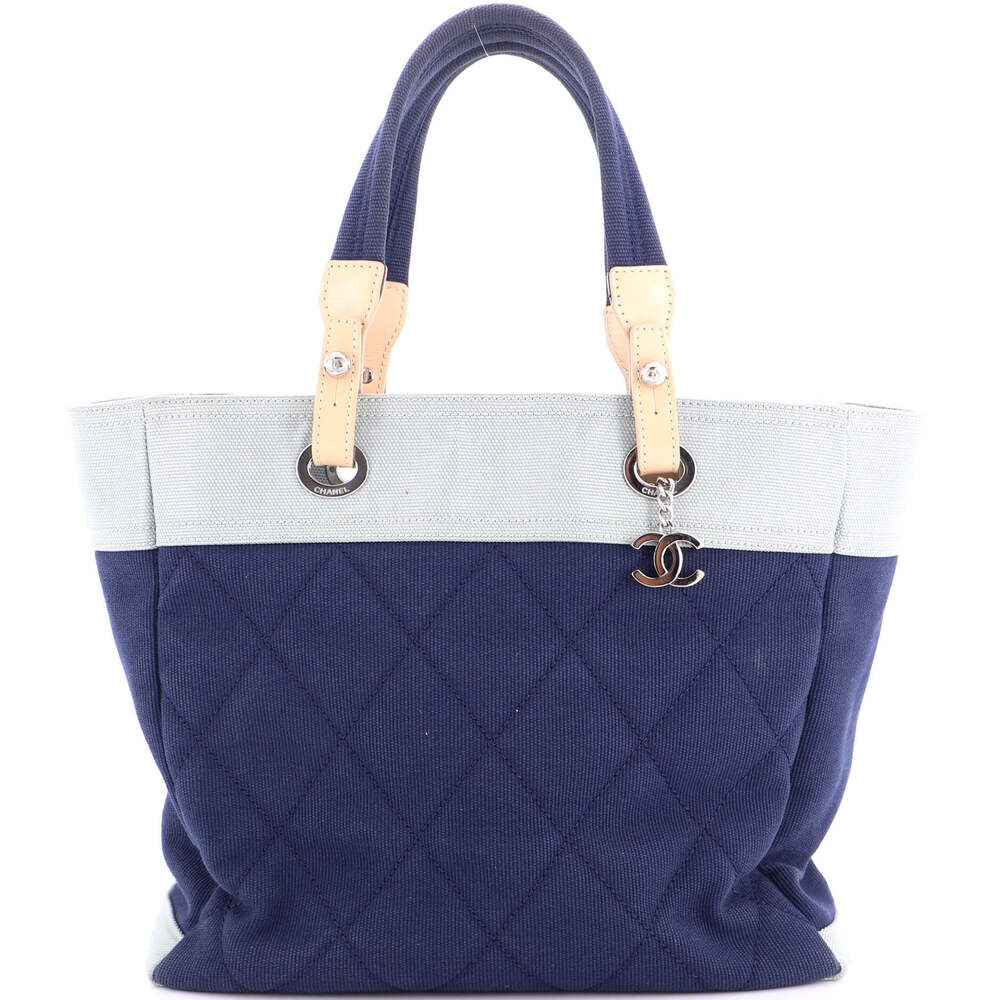 Chanel Large Biarritz Tote Quilted Canvas